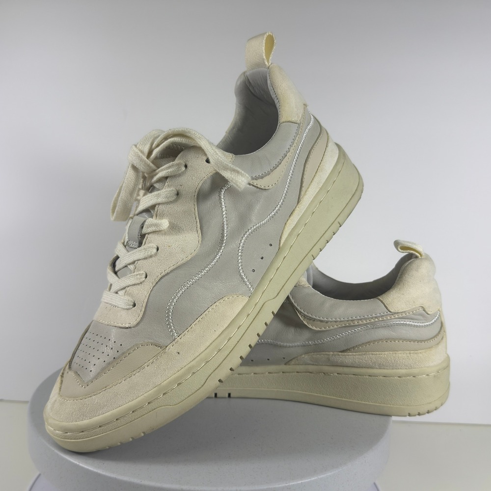 Dolce Vita‎ Leather Sneakers Beige Low Top Lace Up Casual Women Size 9